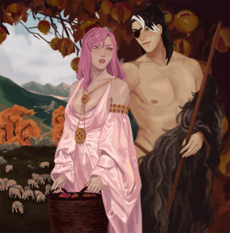 Painting Redraw with original characters, 2020, original by edward okun